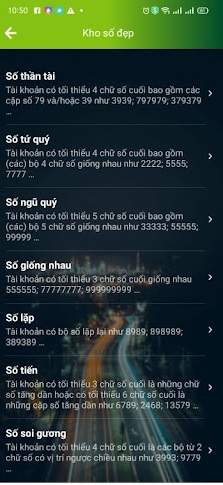 Chọn số tài khoản trong kho số đẹp của Vietcombank