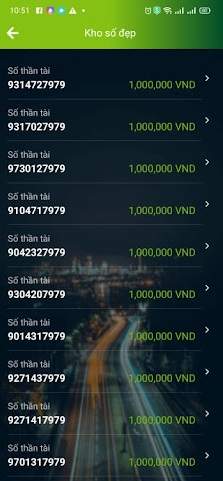 Danh sách số tài khoản đẹp và mức phí