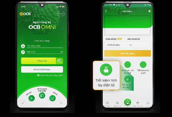 Đăng nhập vào OCB trên thiết bị di động 