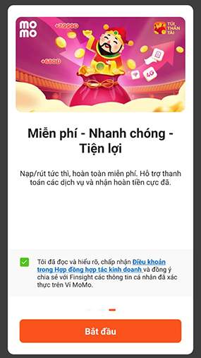 Đồng ý với điều khoản ứng dụng