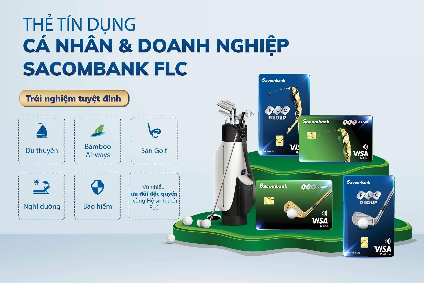 Sacombank liên kết FLC ra mắt thẻ tín dụng