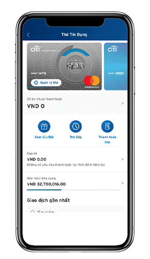 Nhấn vào mục Quản lý thẻ 
