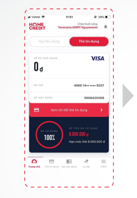 Đăng nhập tài khoản vào app 