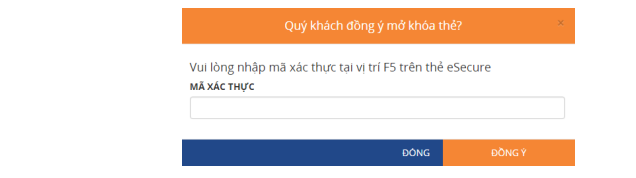 Nhập mã xác thực để thực hiện 