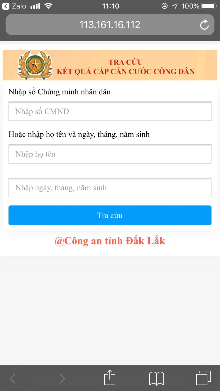 tra cuu can cuoc cong dan lam xong chua